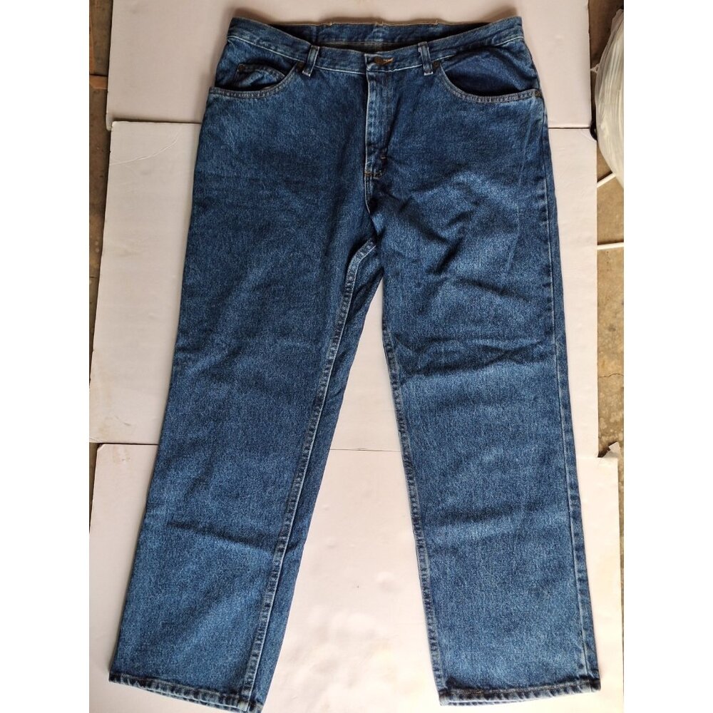 New Lee Riders Relaxed Fit Straight Jeans Men's Size 38x29 Blue Denim